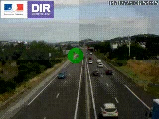 Caméra autoroute à Saint-Etienne (Les Littes) à hauteur du Ikea Saint-Etienne sur l'A72 en direction de Roanne