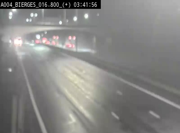 Webcam à Wavre, à hauteur de la sortie 5 Bierges. Vue orientée vers Namur