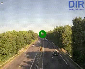 Webcam sur le périphérique de Caen (N814) à l'est de la ville, à Mondeville hauteur de la sortie 2, Presqu'île-Rives de l'Orne, au bout de l'autoroute A13