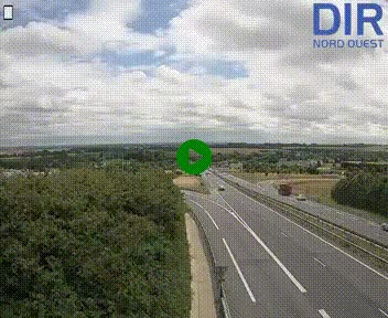 Webcam au début de l'A84 sur le périphérique Ouest de Caen (N814) à hauteur de la sortie 9, Porte de Bretagne