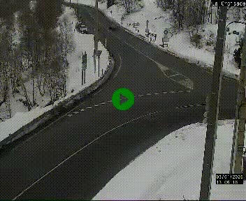 Webcam au carrefour de la croisade, à la jonction entre la N22 et la N320, avant le poste de douane franco-andorrane. Webcam à 1790 mètres d'altitude