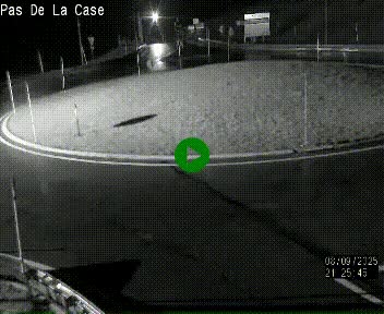 Webcam sur la N22 au niveau du poste frontière entre la France et Andorre à proximité de Pas de la Case à plus de 2000 mètres d'altitude