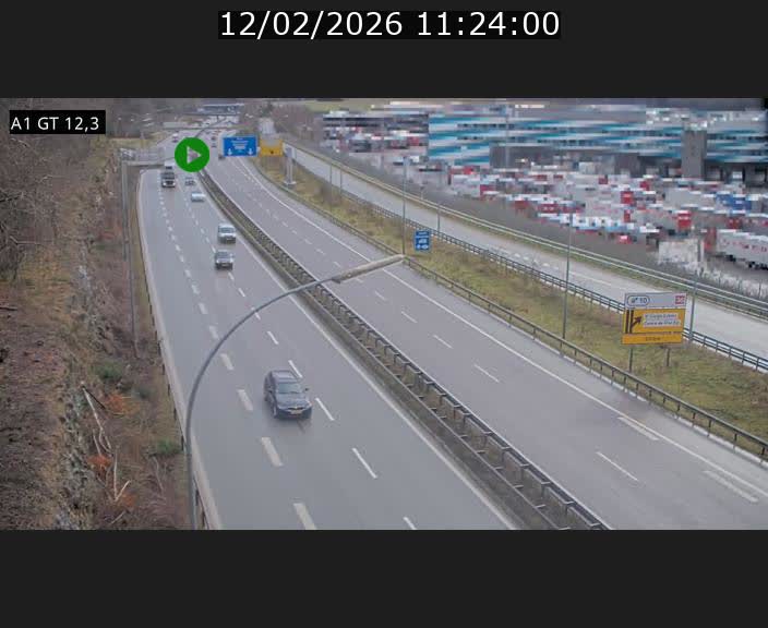 Traffic live webcam Luxembourg Senningerberg - A1 direction Allemagne - BK 12.3
