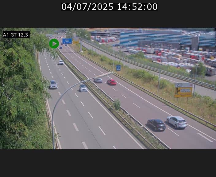 Traffic live webcam Luxembourg Senningerberg - A1 direction Allemagne - BK 12.3