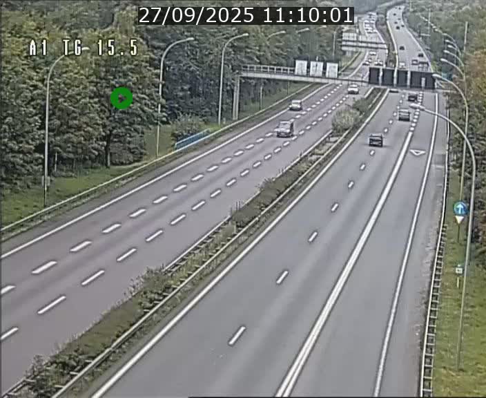 Traffic live webcam Luxembourg Munsbach - A1 direction Luxembourg - BK 15.5