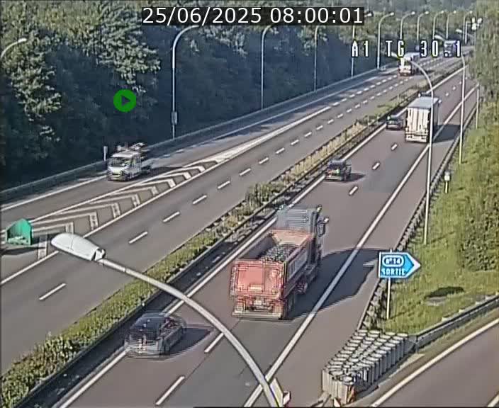 Traffic live webcam Luxembourg Grevenmacher - A1 direction Luxembourg - BK 30.1