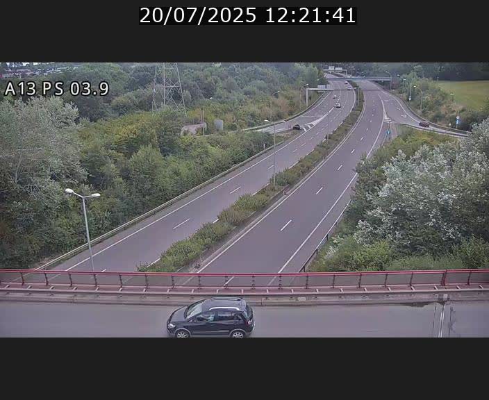 Traffic live webcam Luxembourg Differdange - A13 direction Esch-sur-Alzette - BK 3.9