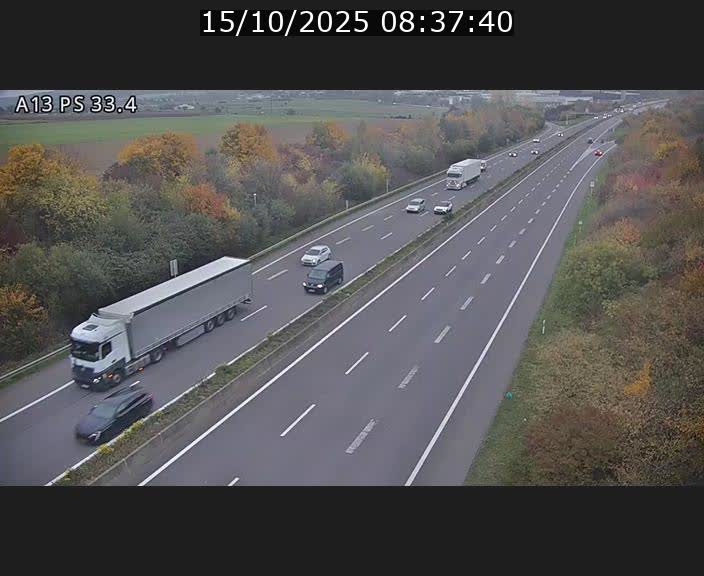 Webcam trafic sur A13 à hauteur de Mondorf-les-Bains en direction d'Altwies