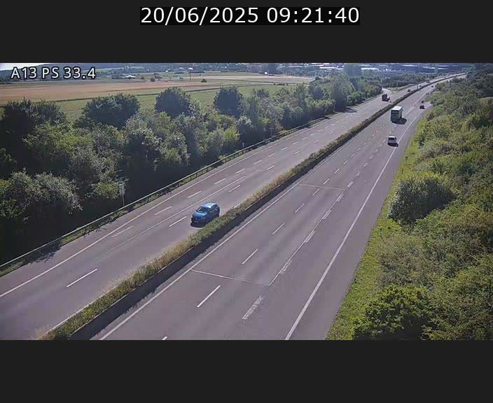 Webcam trafic sur A13 à hauteur de Mondorf-les-Bains en direction d'Altwies