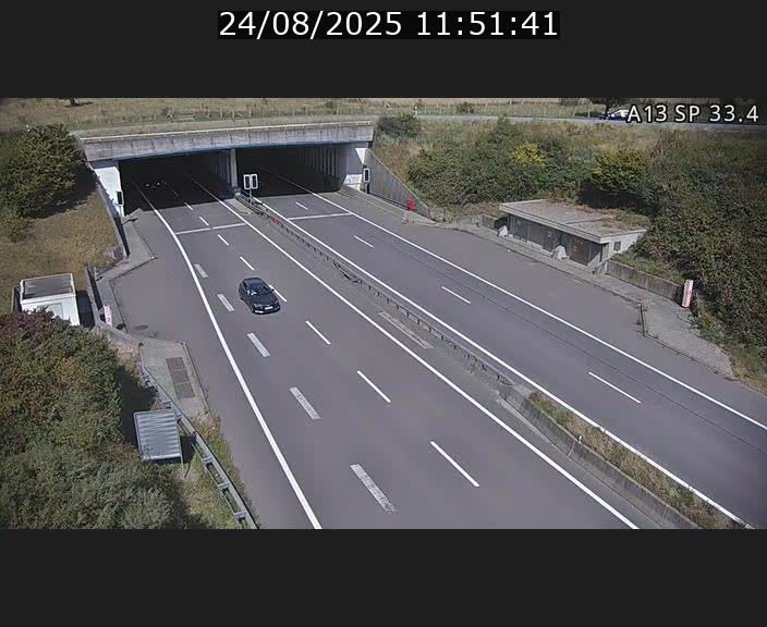 Webcam trafic sur A13 à hauteur d'Altwies en direction de Mondorf-les-bains et en provenance de l'Allemagne