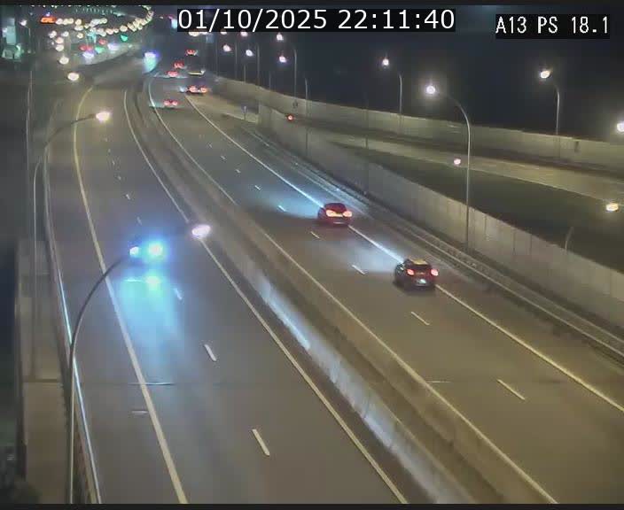 Traffic live webcam Luxembourg Dudelange - A13 direction Croix de Bettembourg - BK 18.1