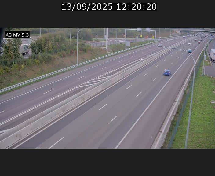Webcam à l'Aire de Berchem au Luxembourg sur l'A3. Vue orientée vers la France
