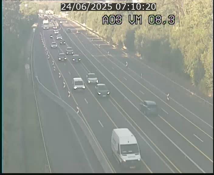 Traffic live webcam Luxembourg Bettembourg - A3 - BK 8.3 - direction France