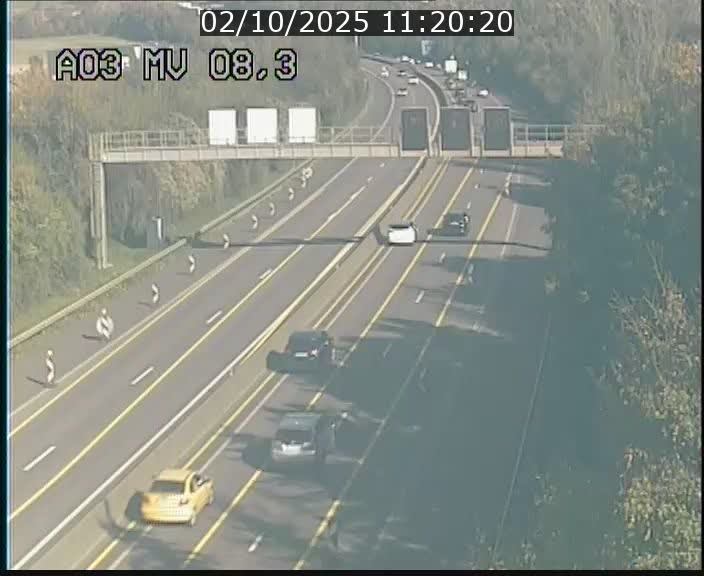 Webcam Autoroute après la Croix de Bettembourg en direction de Luxembourg sur l'A3