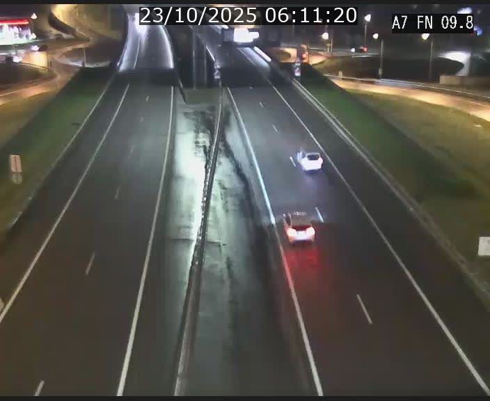 Caméra trafic Luxembourg - A7, Tunnel Gousselerbierg, sortie sud, direction rond-point Lorentzweiler (BK 9.9)