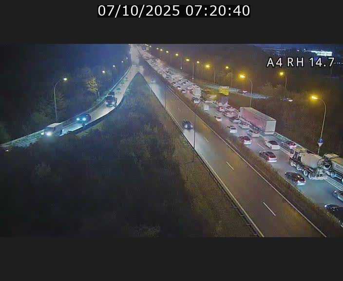 Traffic live webcam Luxembourg Jonction Lankelz - A4 - BK 14.7 - direction Luxembourg