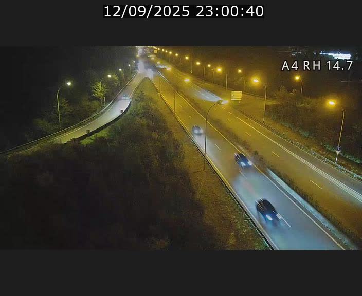 Traffic live webcam Luxembourg Jonction Lankelz - A4 - BK 14.7 - direction Luxembourg