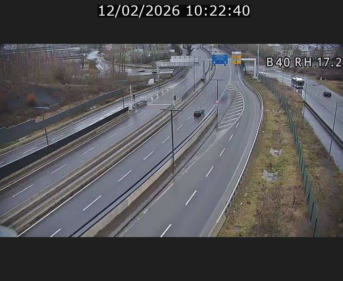 Webcam sur le contournement d'Esch Belval à hauteur de la sortie Université de Luxembourg. Vue orientée vers Luxembourg
