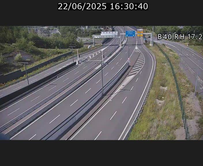 Webcam sur le contournement d'Esch Belval à hauteur de la sortie Université de Luxembourg. Vue orientée vers Luxembourg