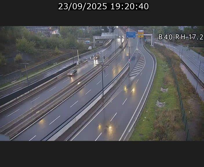 Webcam sur le contournement d'Esch Belval à hauteur de la sortie Université de Luxembourg. Vue orientée vers Luxembourg