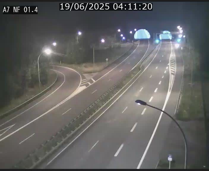 Caméra autoroute Luxembourg A7 - Echangeur Waldhaff - direction Tunnel Stafelter