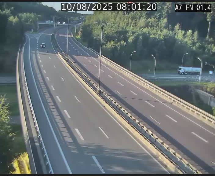 Caméra autoroute Luxembourg A7 - Tunnel Stafelter - direction Echangeur Grünewald