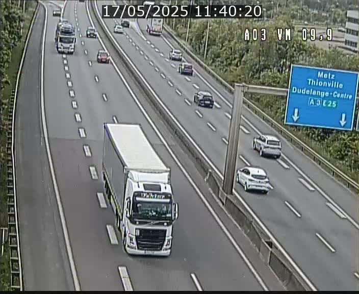 Webcam Autoroute à la Croix de Bettembourg - A3 - BK 9.9 - direction France