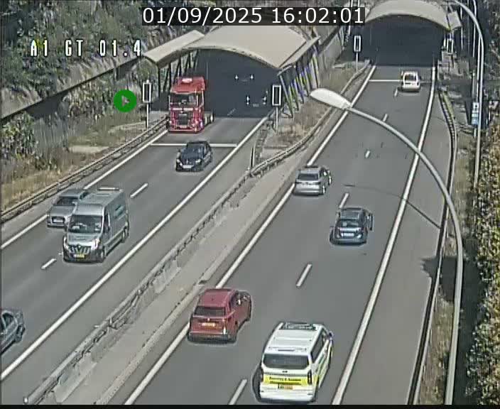Traffic live webcam Luxembourg Hesperange - A1 direction Kirchberg - BK 1.4