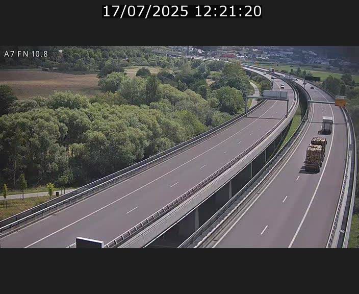 Caméra trafic Luxembourg - A7, Tunnel Gousselerbierg, sortie sud, direction rond-point Lorentzweiler (BK 10.8)