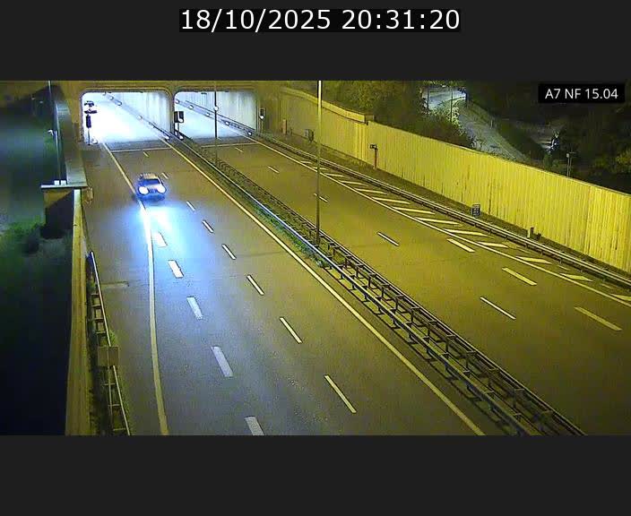 Caméra trafic Luxembourg - A7, Tunnel Mersch, entrée sud, direction Ettelbruck