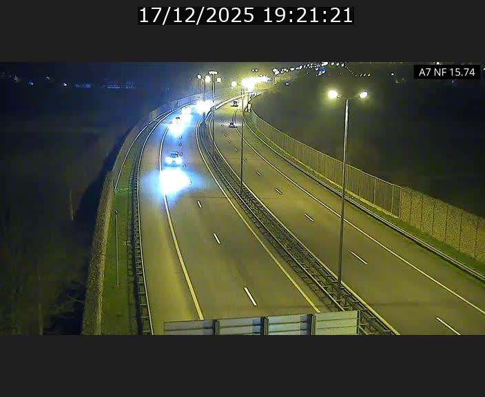 Caméra trafic Luxembourg - A7, Tunnel Mersch, entrée nord, direction Lorentzweiler