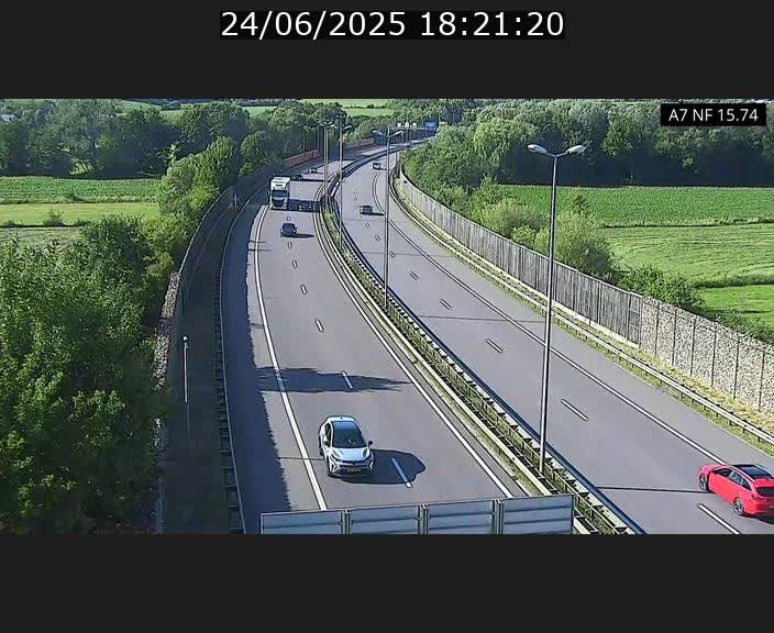 Caméra trafic Luxembourg - A7, Tunnel Mersch, entrée nord, direction Lorentzweiler