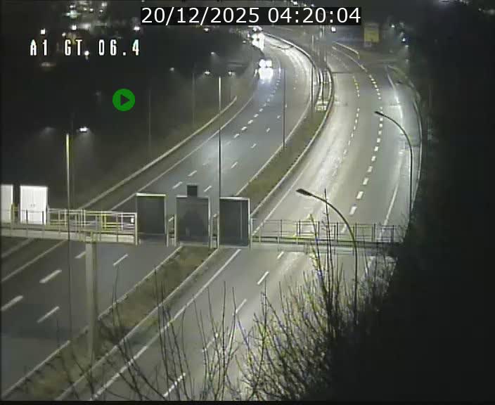 Traffic live webcam Luxembourg Hamm - A1 direction Sandweiler - BK 6.4