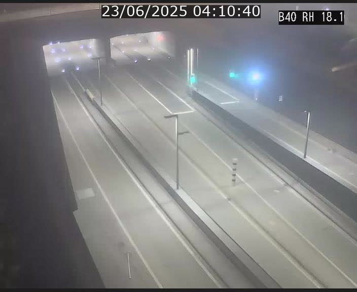Webcam sur la route de contournement d'Esch-Belval avant le tunnel Central Gate au niveau de la porte de France et du radar fixe