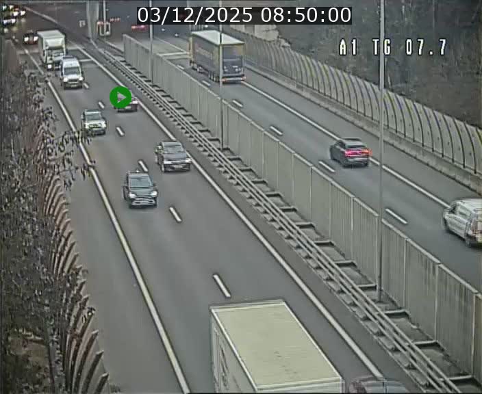 Traffic live webcam Luxembourg Kirchberg - A1 direction Luxembourg-ville - BK 7.7