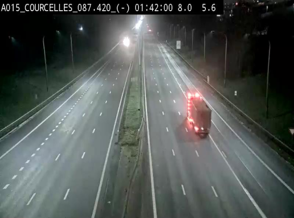 Webcam autoroute Belgique - Viesville - E42 direction Mons - BK 84.35