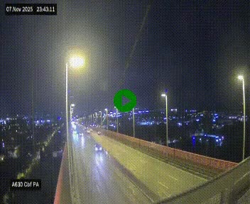 Webcam autoroute sur le périphérique de Bordeaux (A630) au nord de la ville. Caméra située sur le Pont d'Aquitaine.