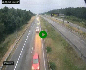 Webcam autoroute A63 en périphérie de Bordeaux au sud-est de la ville, en provenance du bassin d'Arcachon. Vue orientée vers Bordeaux