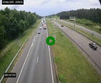 Webcam autoroute A63 en périphérie de Bordeaux au sud-est de la ville, en provenance du bassin d'Arcachon. Vue orientée vers Bordeaux
