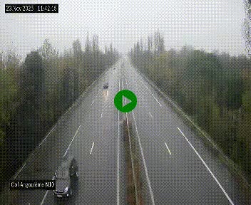 Webcam routière à la fin de la N10, en périphérique ouest d'Angouleme, proche de la jonction avec l'A10
