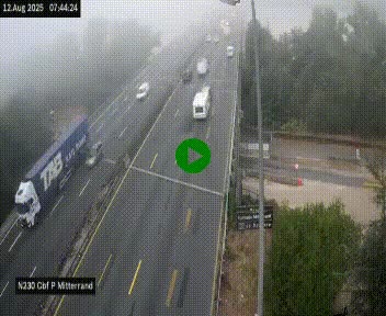 Webcam sur le périphérique de Bordeaux à l'est de la ville. Caméra située sur le Pont Mitterand sur la N230