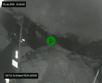 Webcam au col du Somport, côté français, sur la N134, dans les Pyrénées, en direction de l'Espagne, à 1632 mètres d'altitude