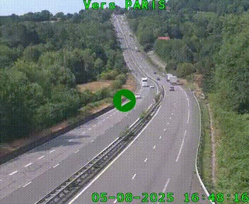 Caméra routière sur l'autoroute A20 à Bessines-sur-Gartempe. Vue orientée vers Paris