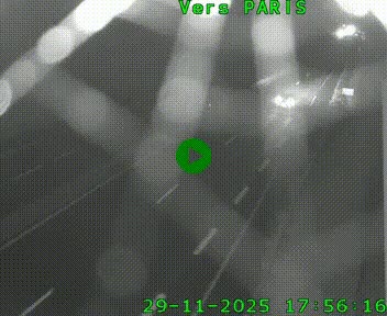 Caméra routière sur l'autoroute A20 à Saint-Hilaire-Bonneval, au sud de Limoges. Vue orientée vers Paris