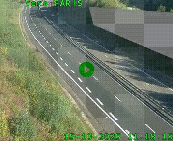 Caméra routière sur l'autoroute A20 à Saint-Pardoux-l'Ortigier, à la jonction avec l'A89. Vue orientée vers Paris