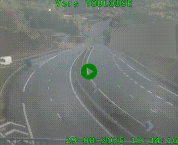 Caméra routière sur l'autoroute A20 à Noailles, en périphérie de Brive-la-Gaillarde. Vue orientée vers Toulouse