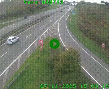 Webcam N147 au nord de Poitiers et à la jonction avec la A10