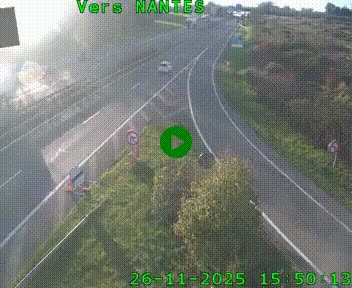 Webcam N147 au nord de Poitiers et à la jonction avec la A10