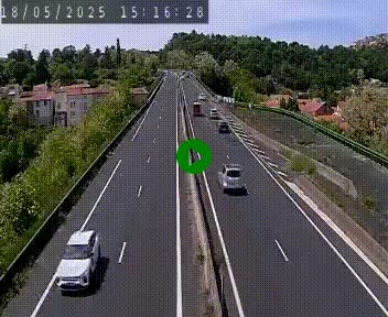 Caméra autoroute A75 à hauteur de Coudes, en direction de Clermont-Ferrand