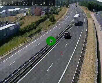 Caméra autoroute A75 à hauteur du col du rocher blanc en direction de Montpellier
